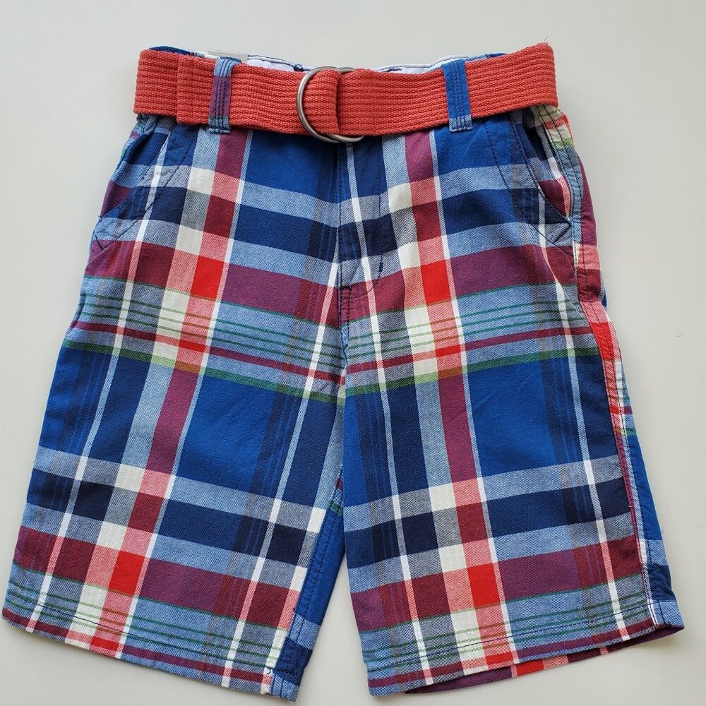 New Boys plaid cargo golf bold adjustable waist pocket
